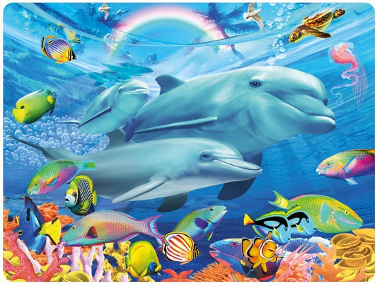3D LiveLife Postcards - Dolphin Family