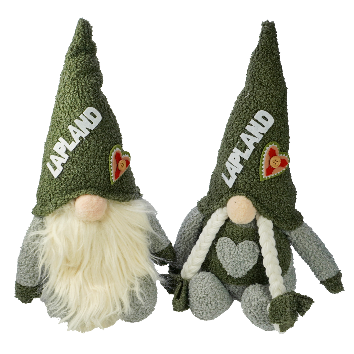 Cap Santa green teddy 40 cm 2 assortment LAP