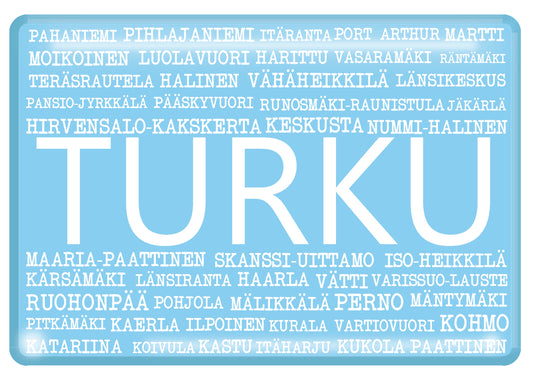 Turku Home Region MAG Text turquoise