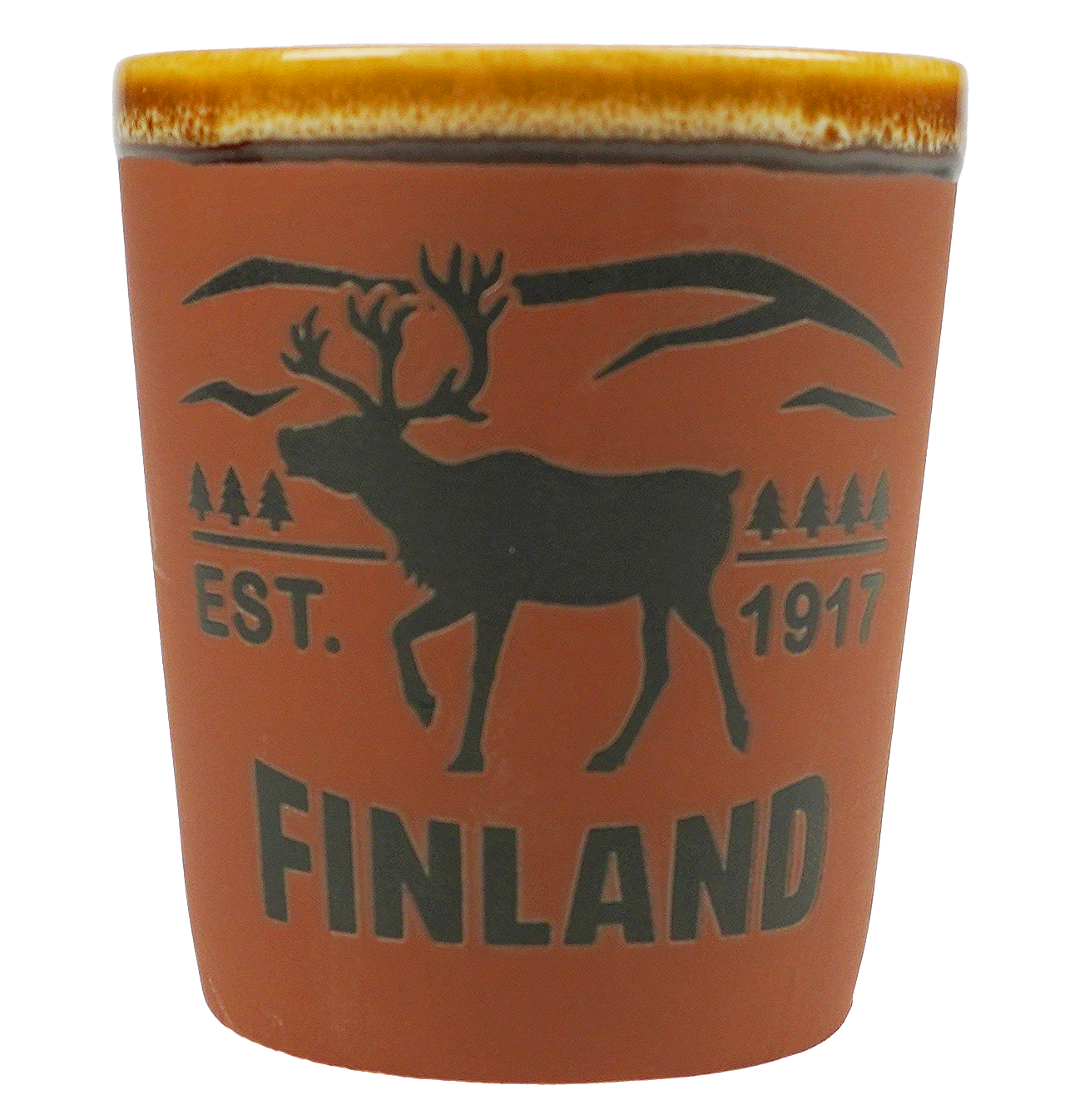 Rustic Shot Glass Finland Red FIN