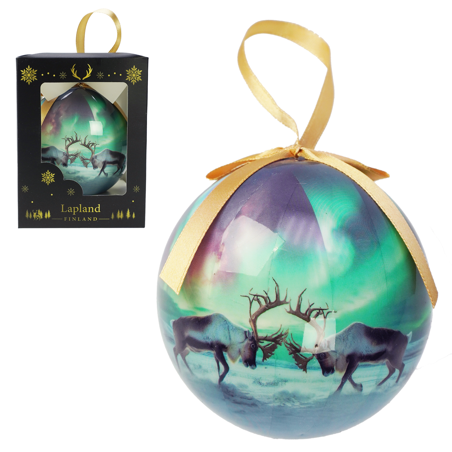 Christmas Ball Fighting Reindeers