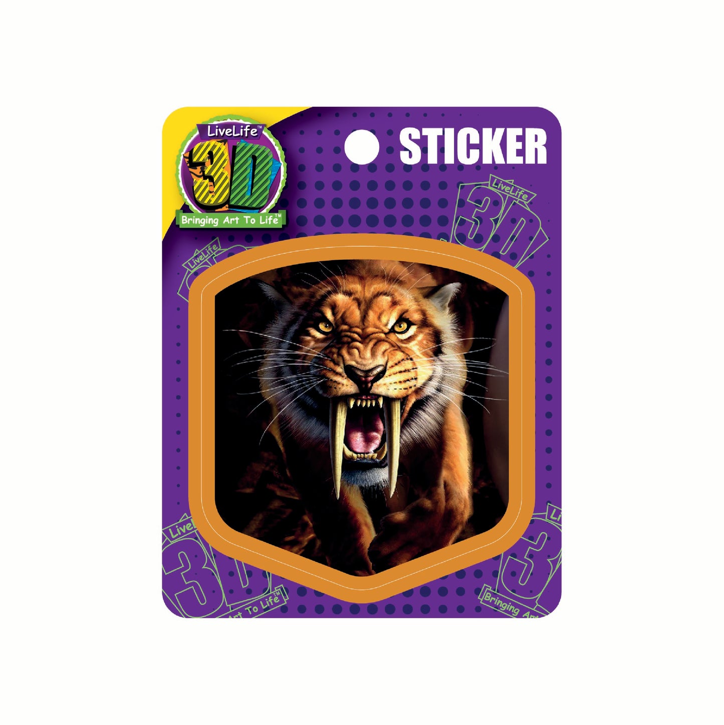 3D LiveLife Stickers - Sabertooth