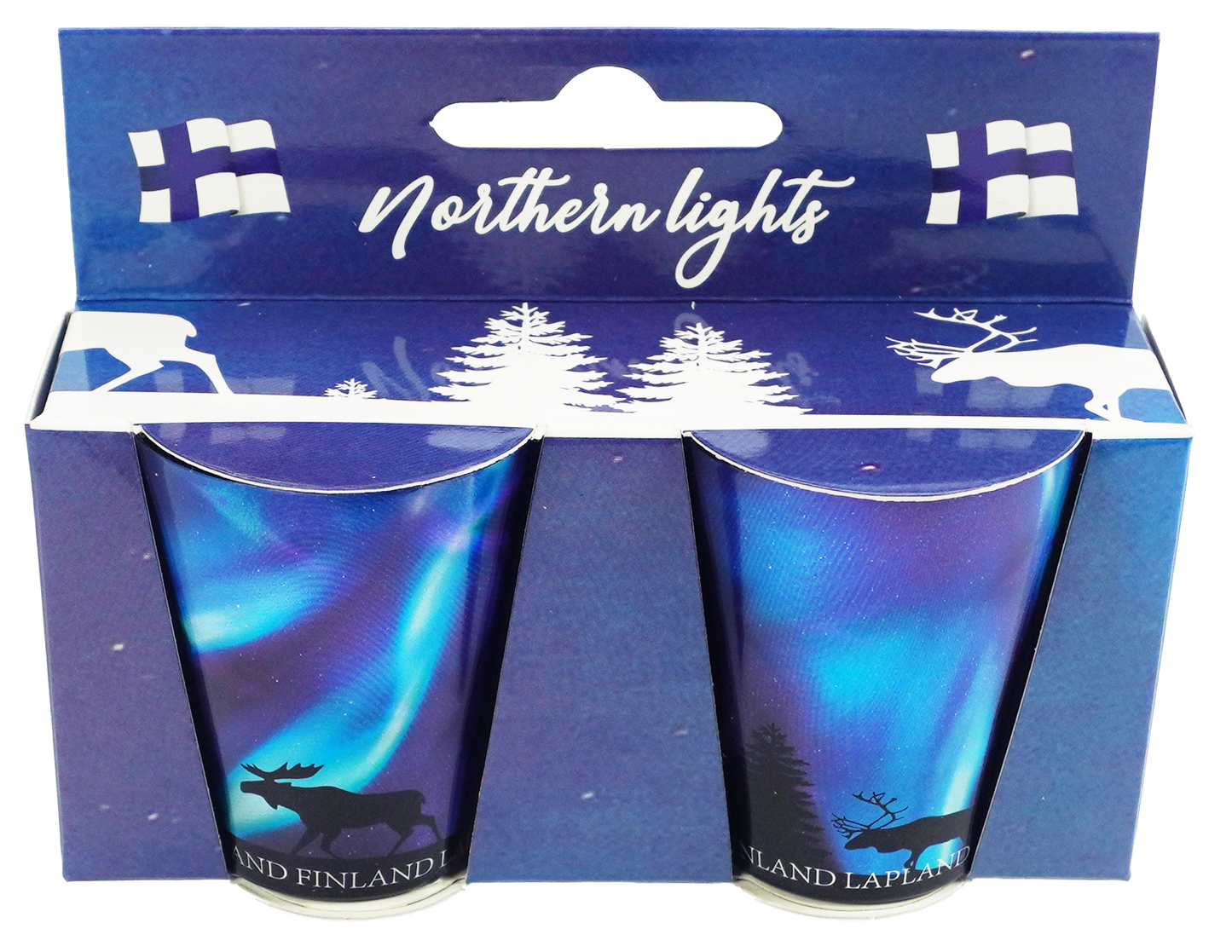 Aurora Borealis snapsilasi sininen (2-pack)