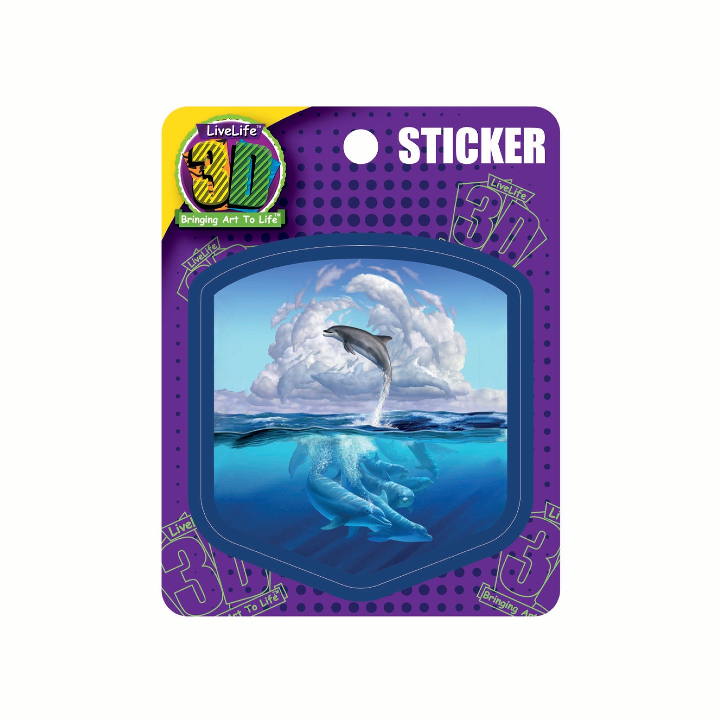 3D LiveLife Stickers - Dolphin Symphony