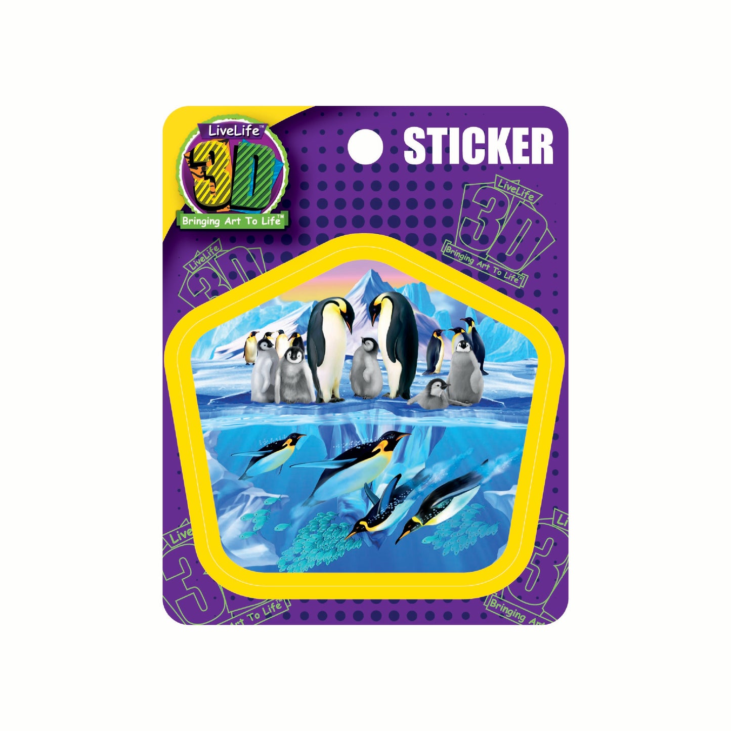 3D LiveLife Stickers - Penguin Plunge