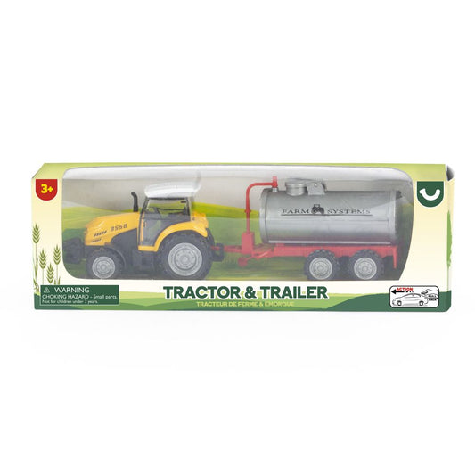 FM116 Diecast Pullback Tractor with Trailer