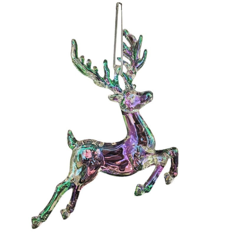 Reindeer Ornament Clear (acrylic)