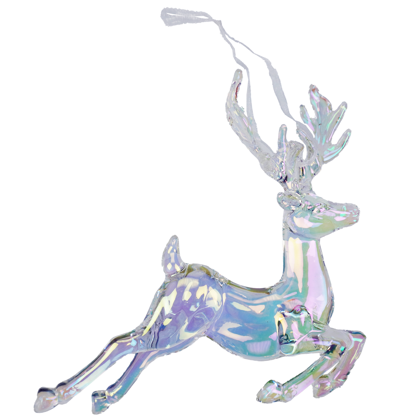 Reindeer Ornament Clear (acrylic)