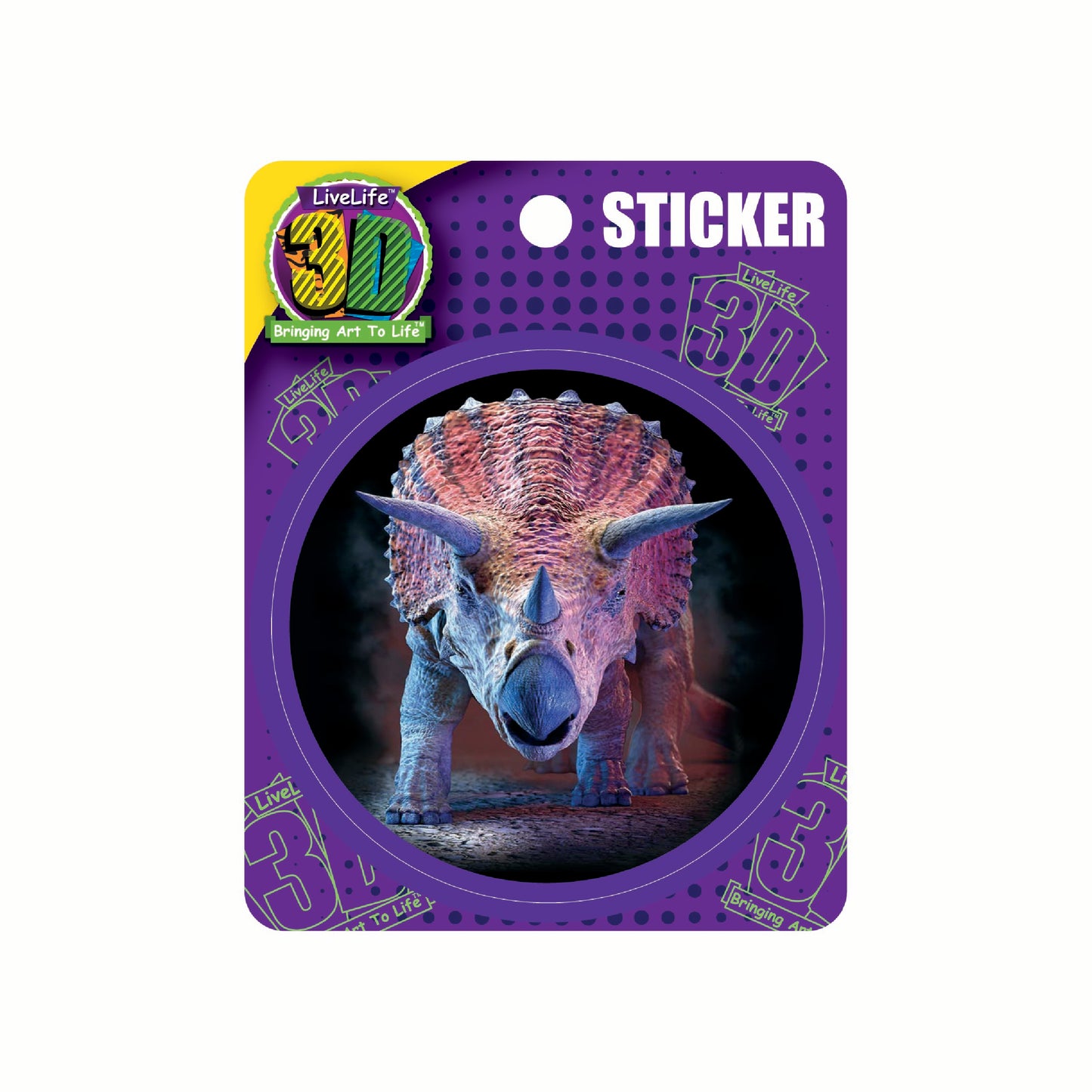 3D LiveLife Stickers - Triceratops