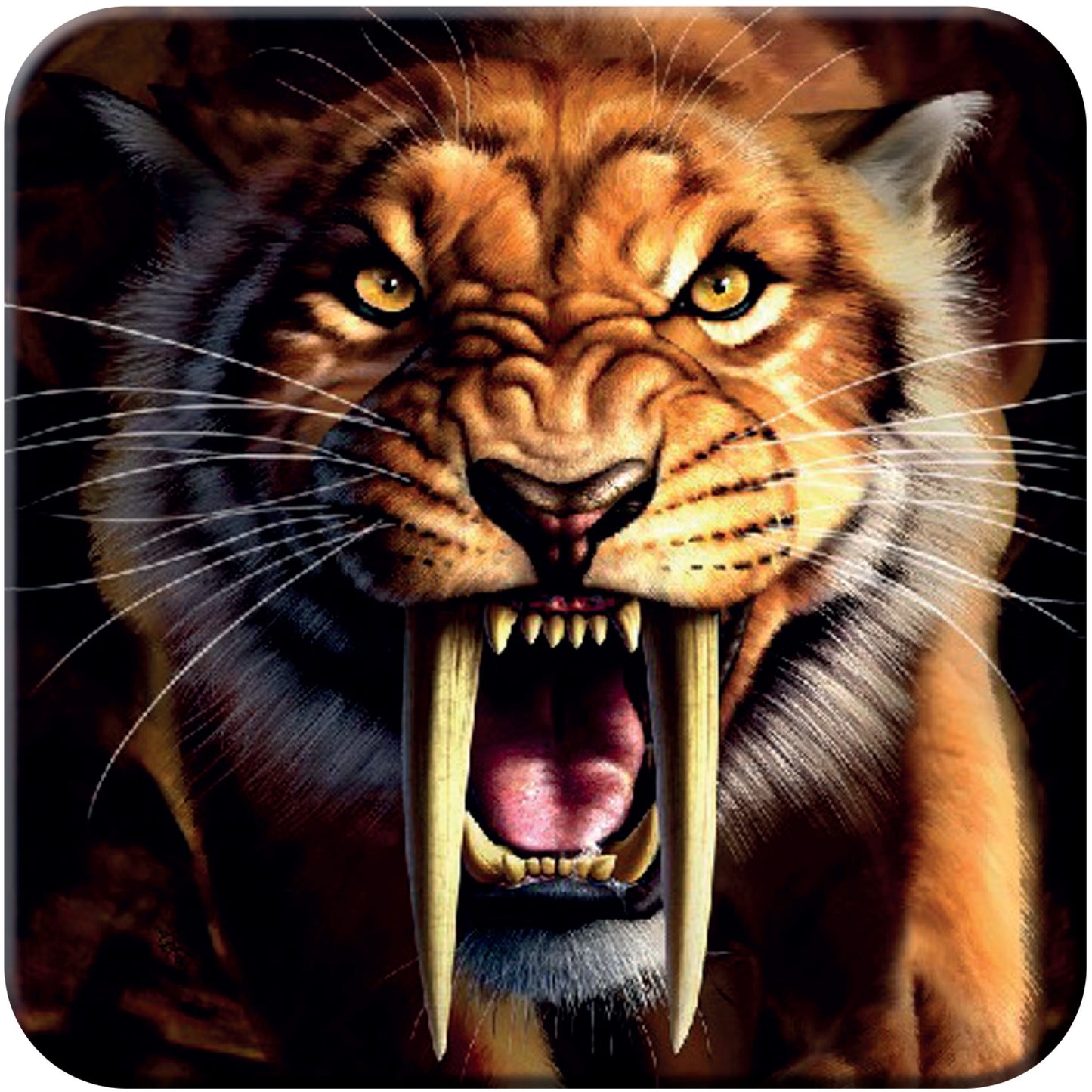 3D LiveLife Coasters - Sabertooth
