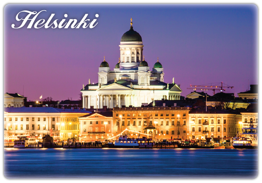Tuomiokirkko Kauppatori Ilta Kuvamagneetti HEL