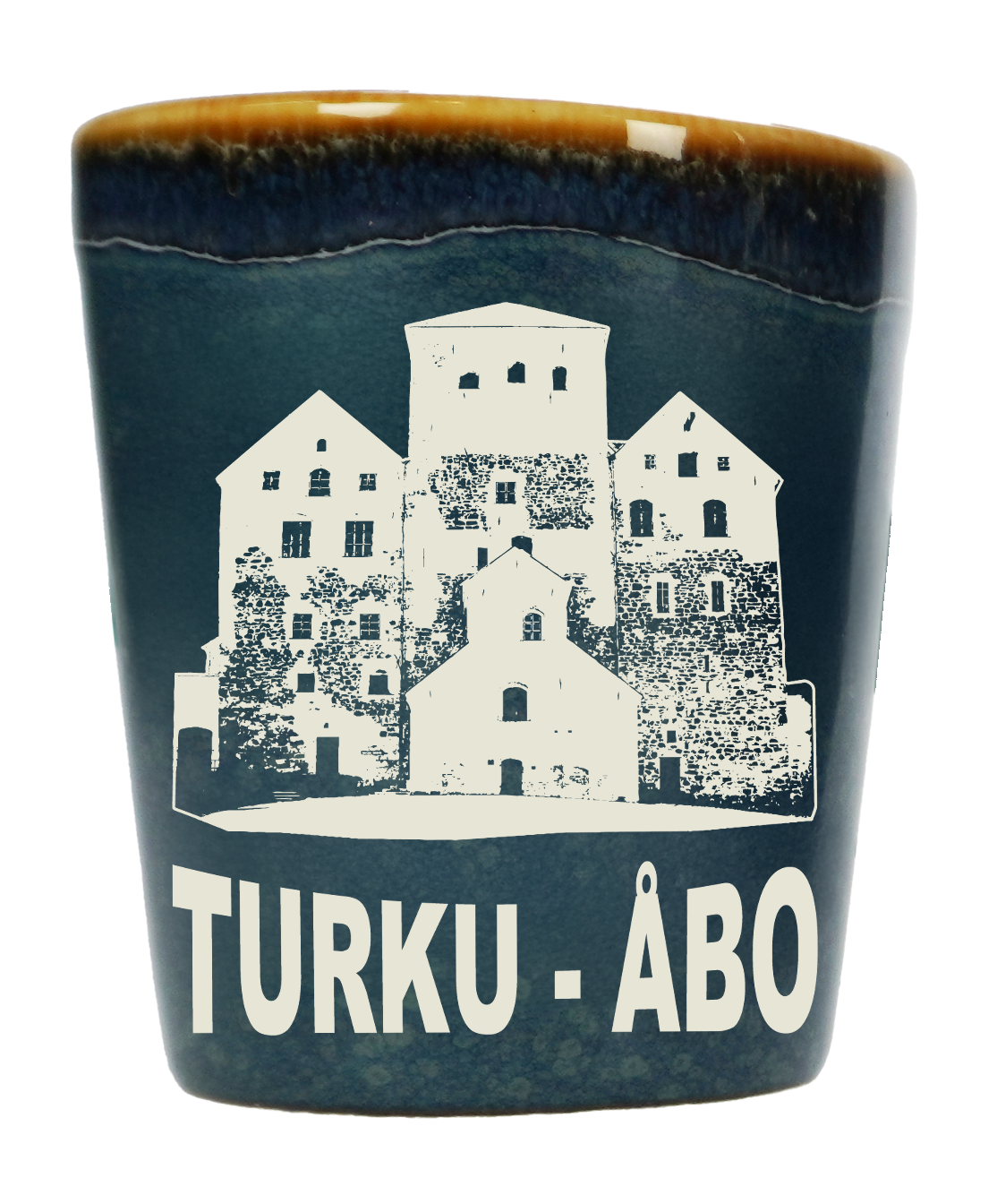 Rustic Shot Glass Turku Blue TKU