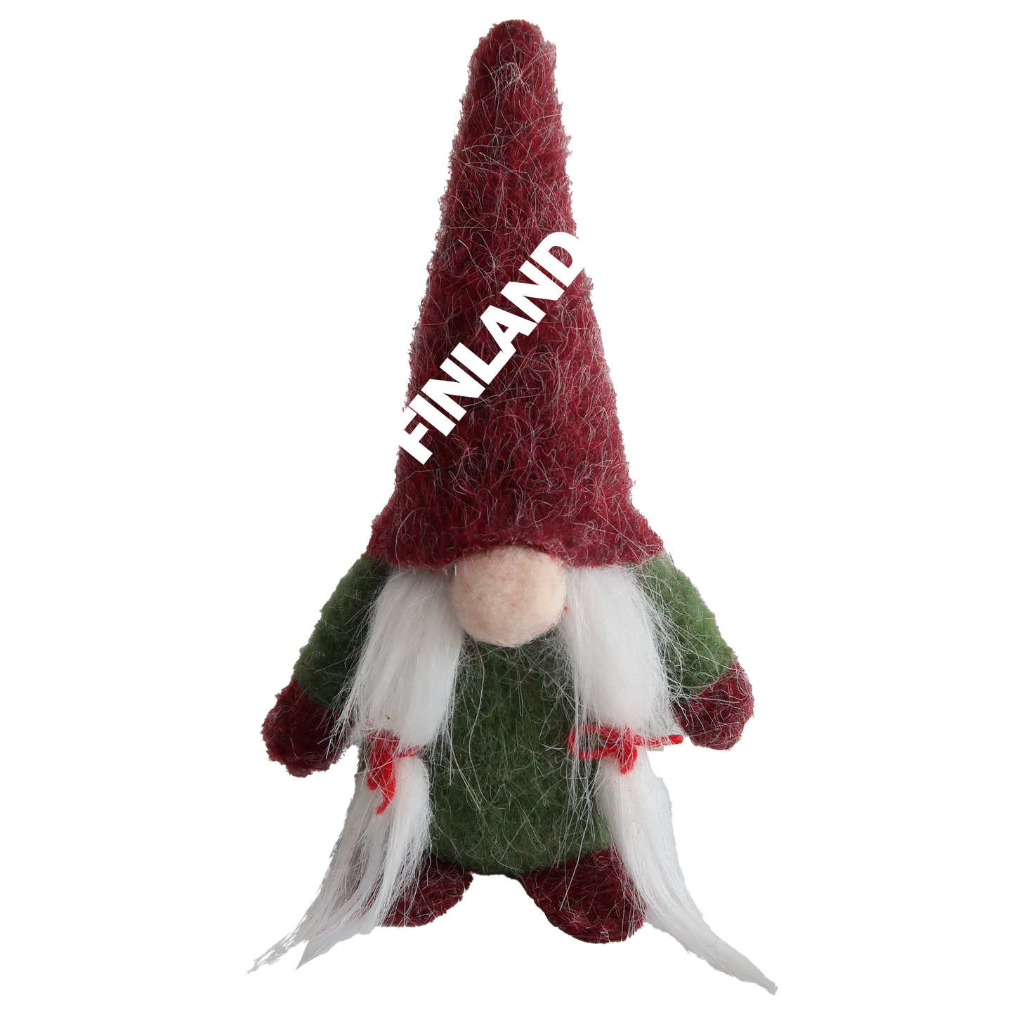 Cap Mrs. Claus red and green fabric 16 cm FIN