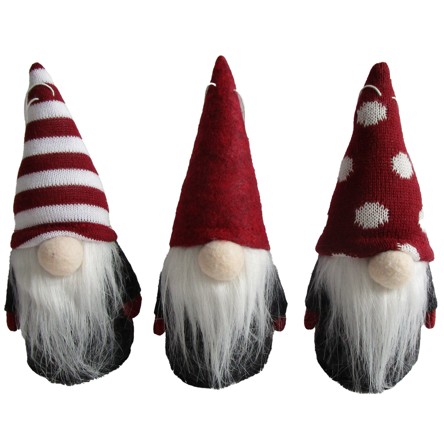 Cap Santa red black yarn felt 3 assortment 16 cm