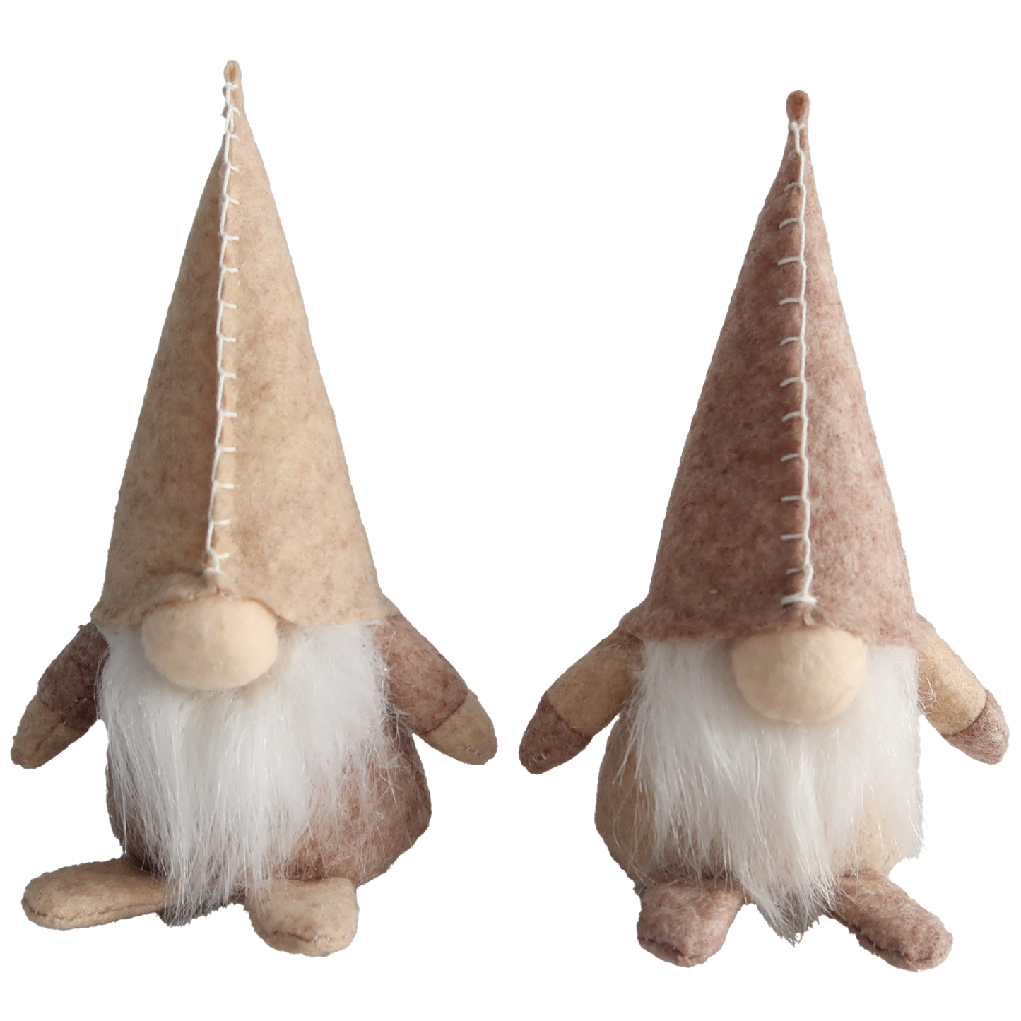 Cap Santa Felt yellow and white 15 cm 2 pcs assortment