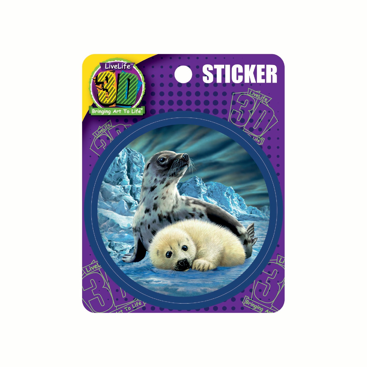 3D LiveLife Stickers - Harp Seal