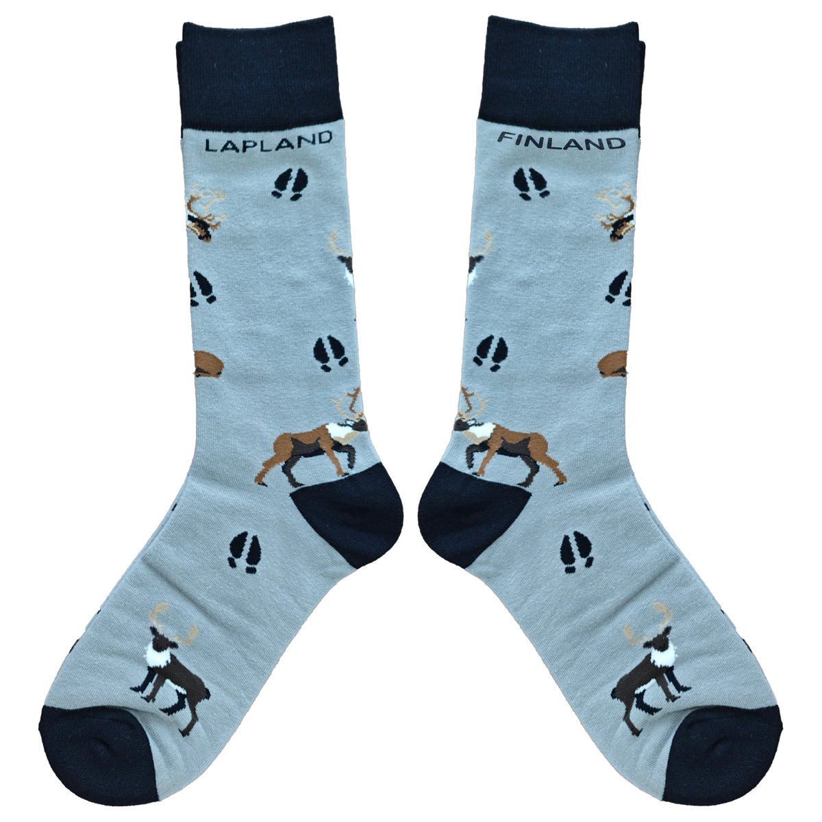 Reindeer Tracks 35-40 Socks Grey FIN LAP