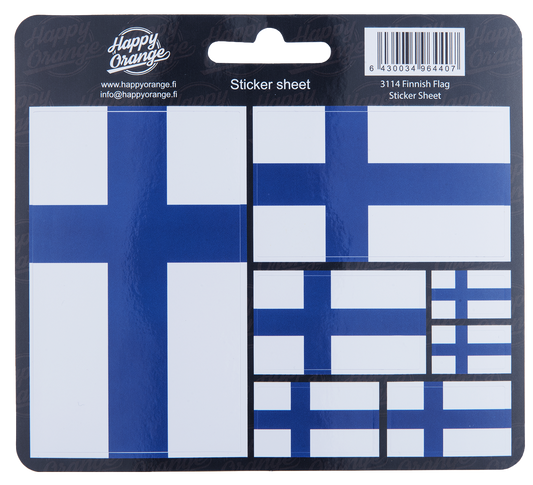 Finnish Flag Sticker Sheet FIN