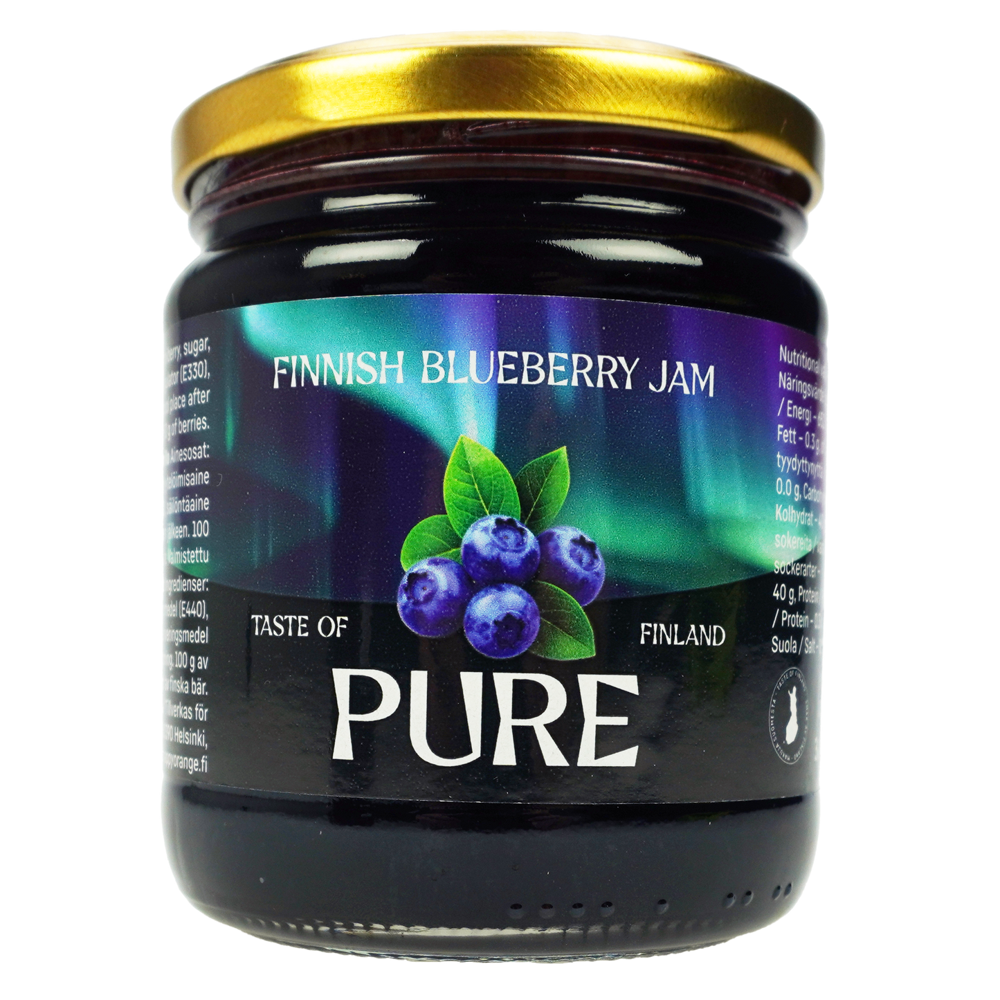 Pure Blueberry Jam 310g, Berries 50%