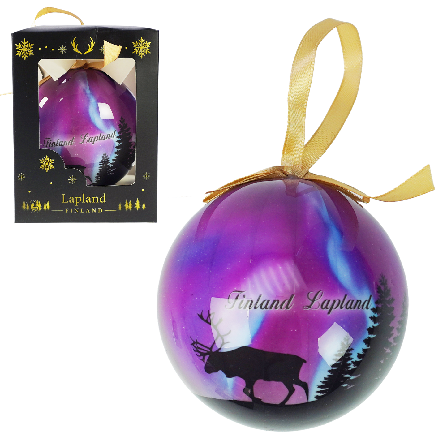 Christmas Ball Aurora Borealis Purple