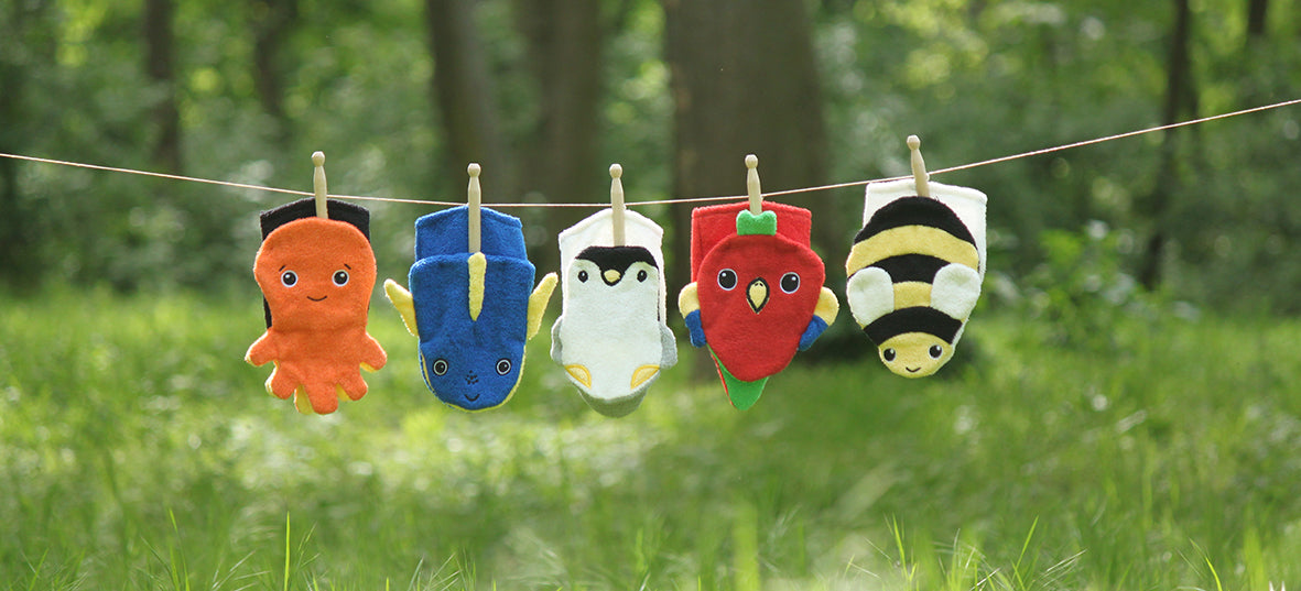 Line with clothespins