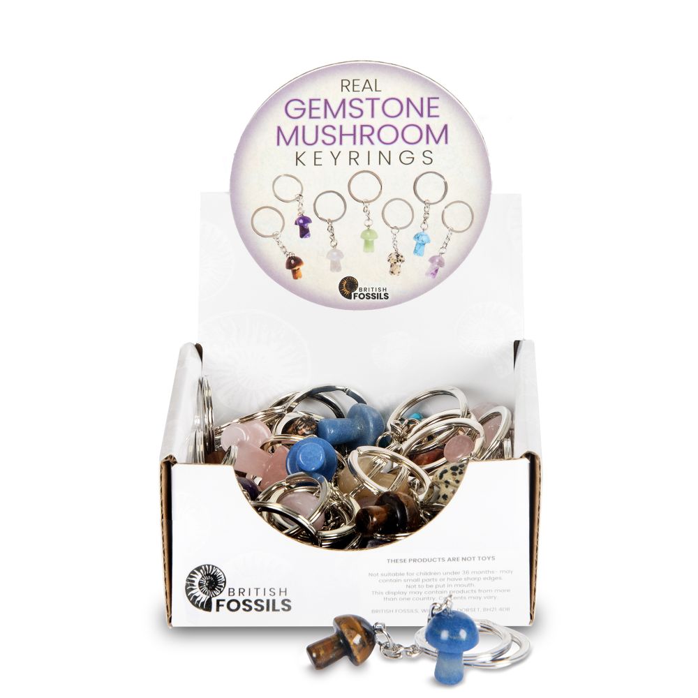 RM109 Gemstone Mushroom Keyrings
