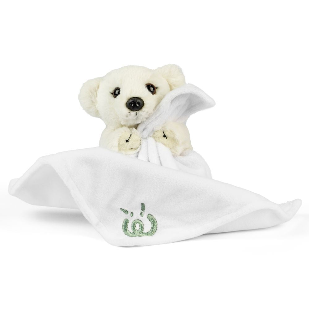 AN774 Baby Polar Bear with Blanket 17cm
