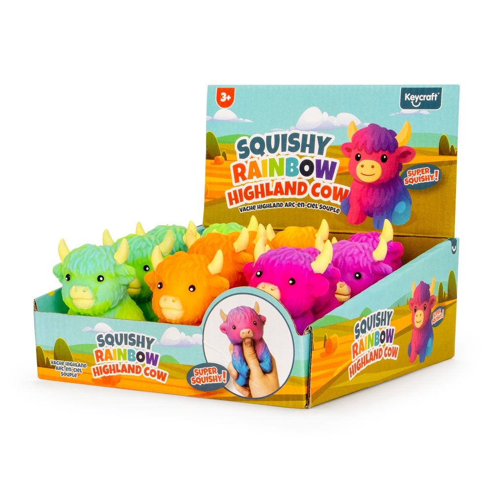 NV1078 Squishy Rainbow Highland Cow