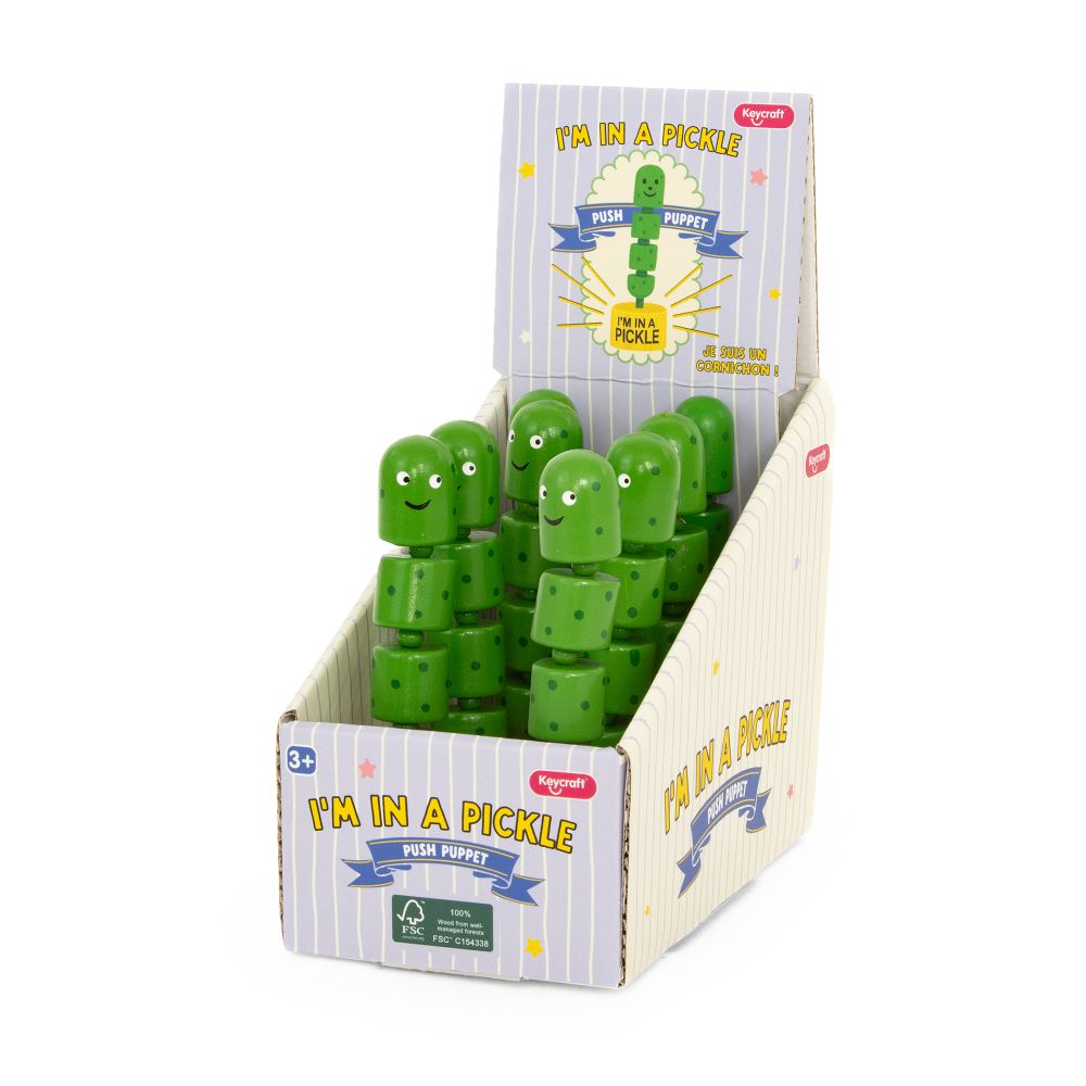 WD356F I'm In A Pickle Push Puppet FSC 100%