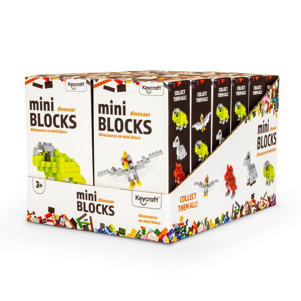NV1109 Dinosaur Mini Blocks 4 Asst