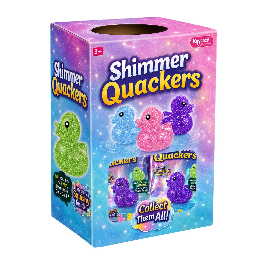 NV1230 Shimmer Quackers Mystery Squishy Toys Grab Bin