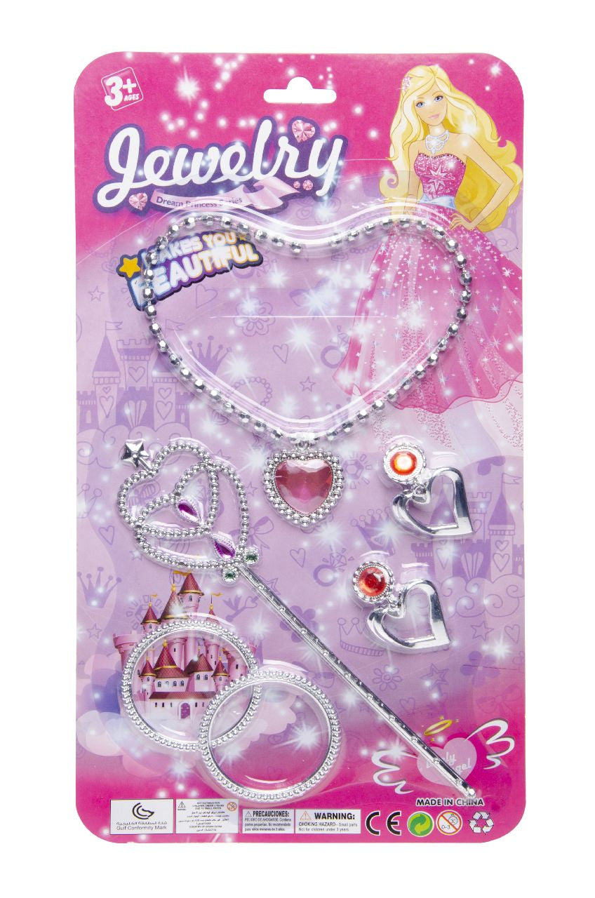 Pink Beauty Set W Staff & Necklace