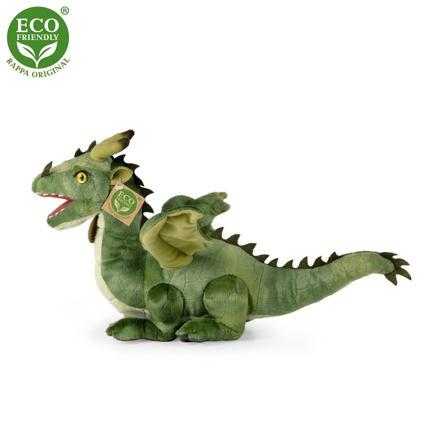 Plush green dragon 40 cm