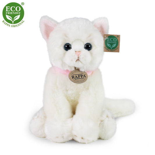 Plush white cat 25 cm