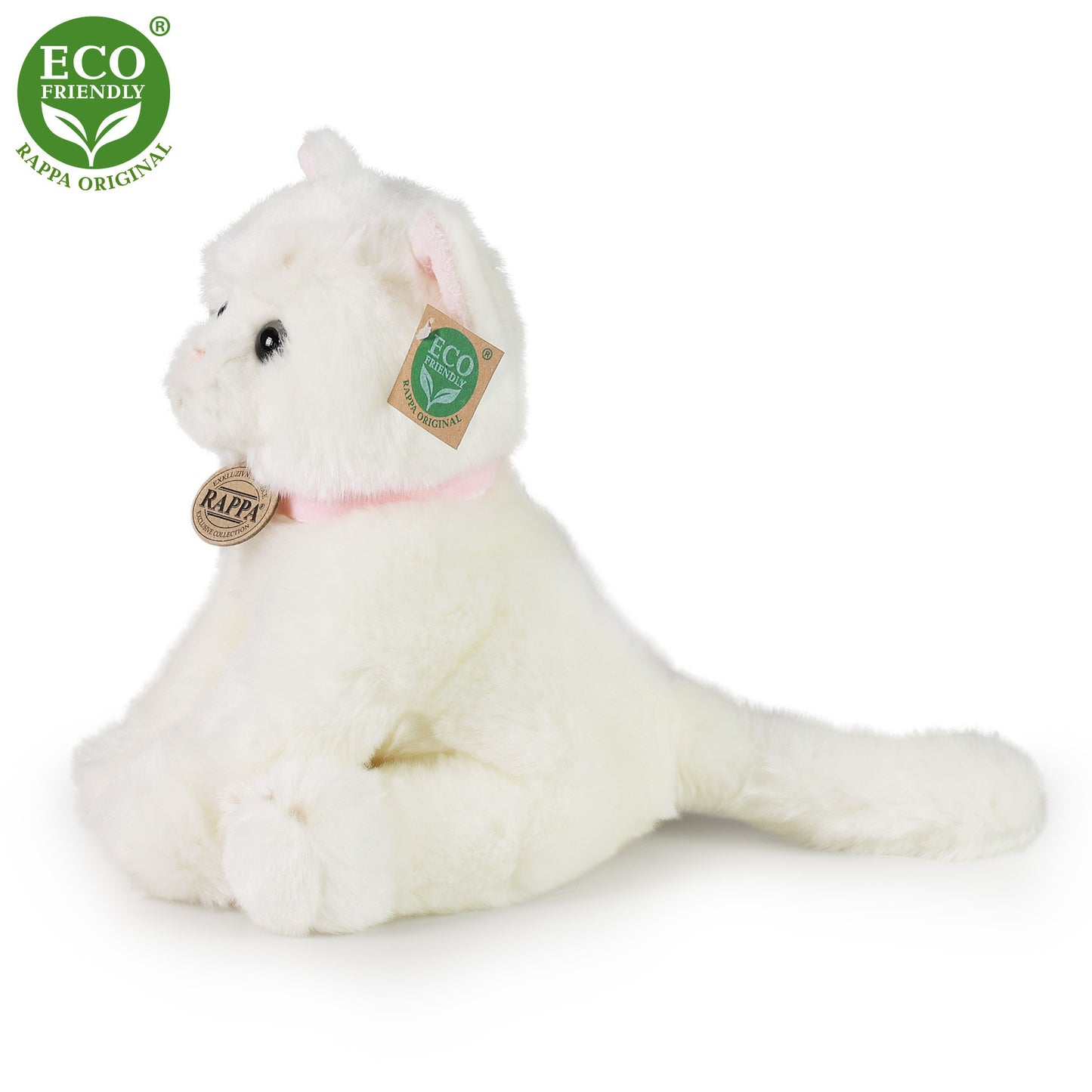 Plush white cat 25 cm