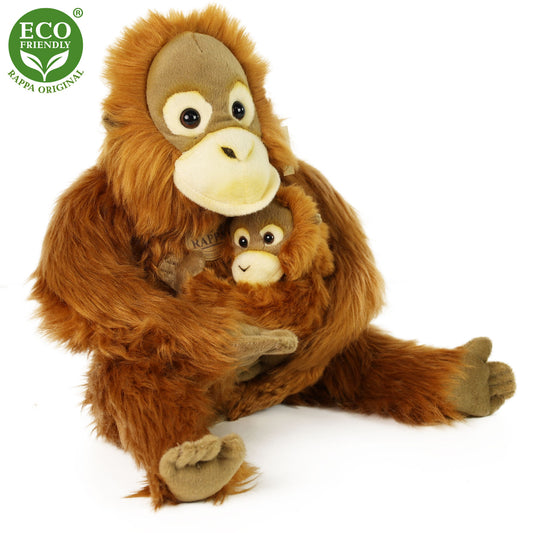 Plush orangutan with baby 28 cm