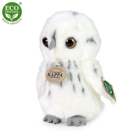 Plush white owl 18 cm DISPLAY