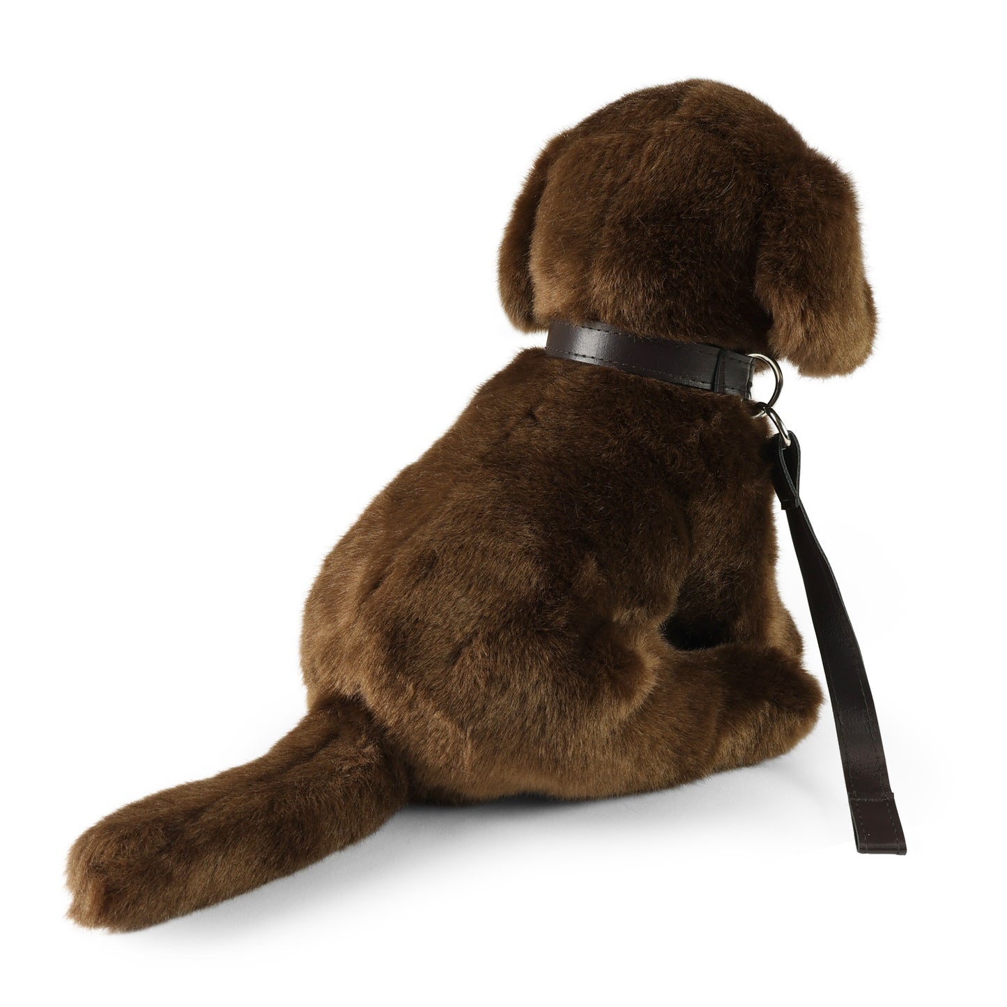 Plush Labrador Retriever with leash 25 cm