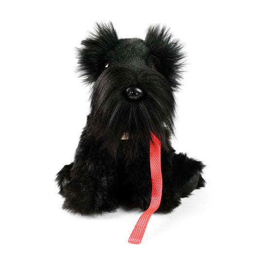 Plush Schnauzer w. leash 30 cm
