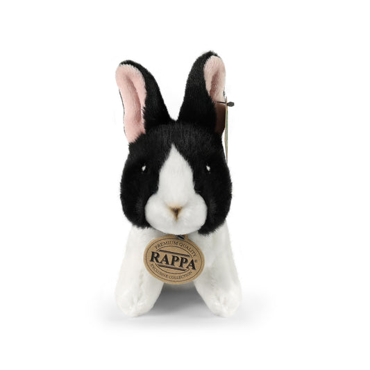 Plush white-black rabbit 16 cm