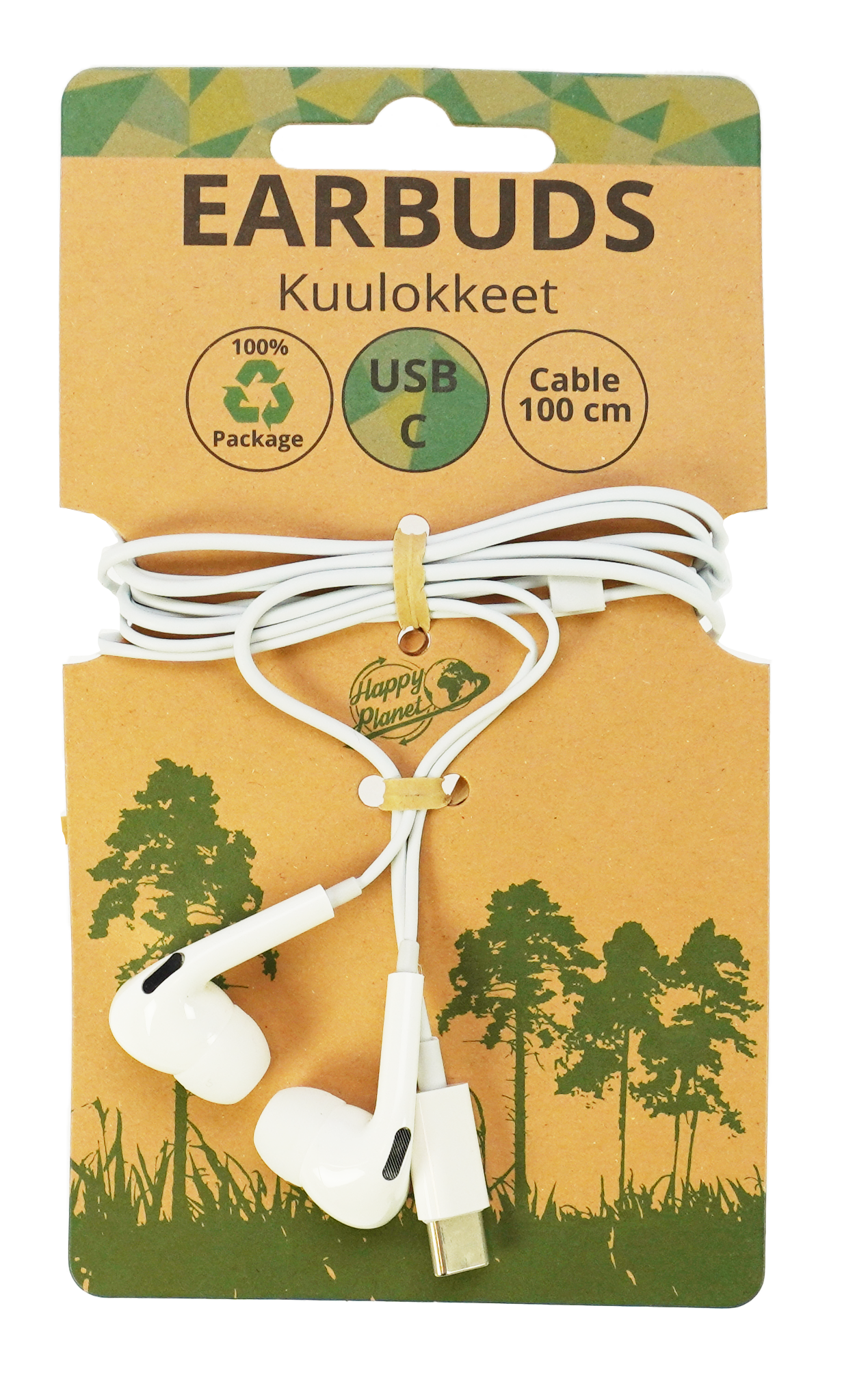 Johdolliset kuulokkeet USB-C valk