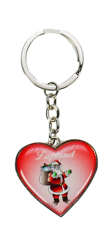 Lapland Keychain Santa Claus Heart
