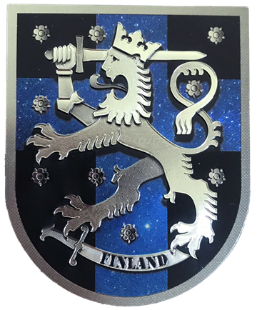 Suomen Vaakuna alumiinimagneetti FIN