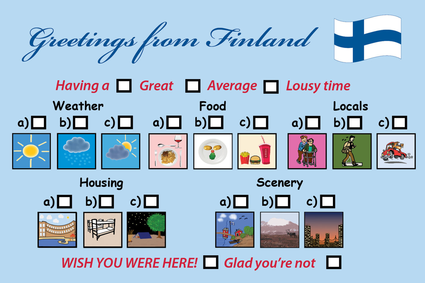 Postikortti Easy Finland