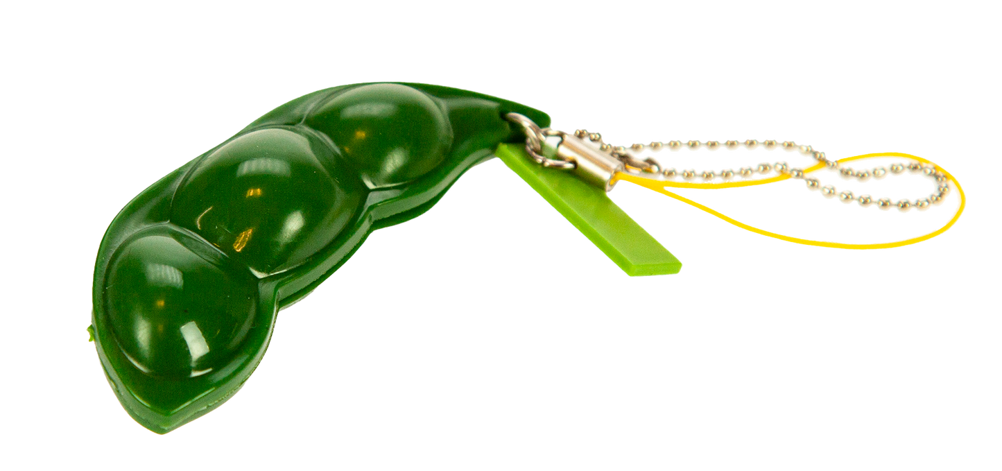 Fidget Squeezy Pea Pod Keychain