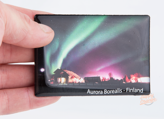 Northern Lights Photo Magnet FIN