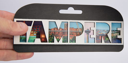Tampere City wooden magnet TAM