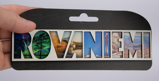 Rovaniemi City wooden magnet ROV