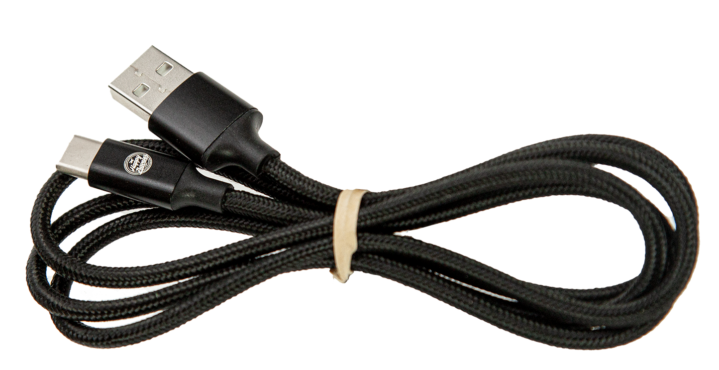 USB-A to USB-C Nylon Latauskaapeli 1,5m