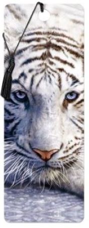 3D LiveLife Bookmarks - White Tiger Repose